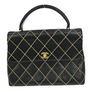 Chanel Black Calfskin Wild Stitch Handbag